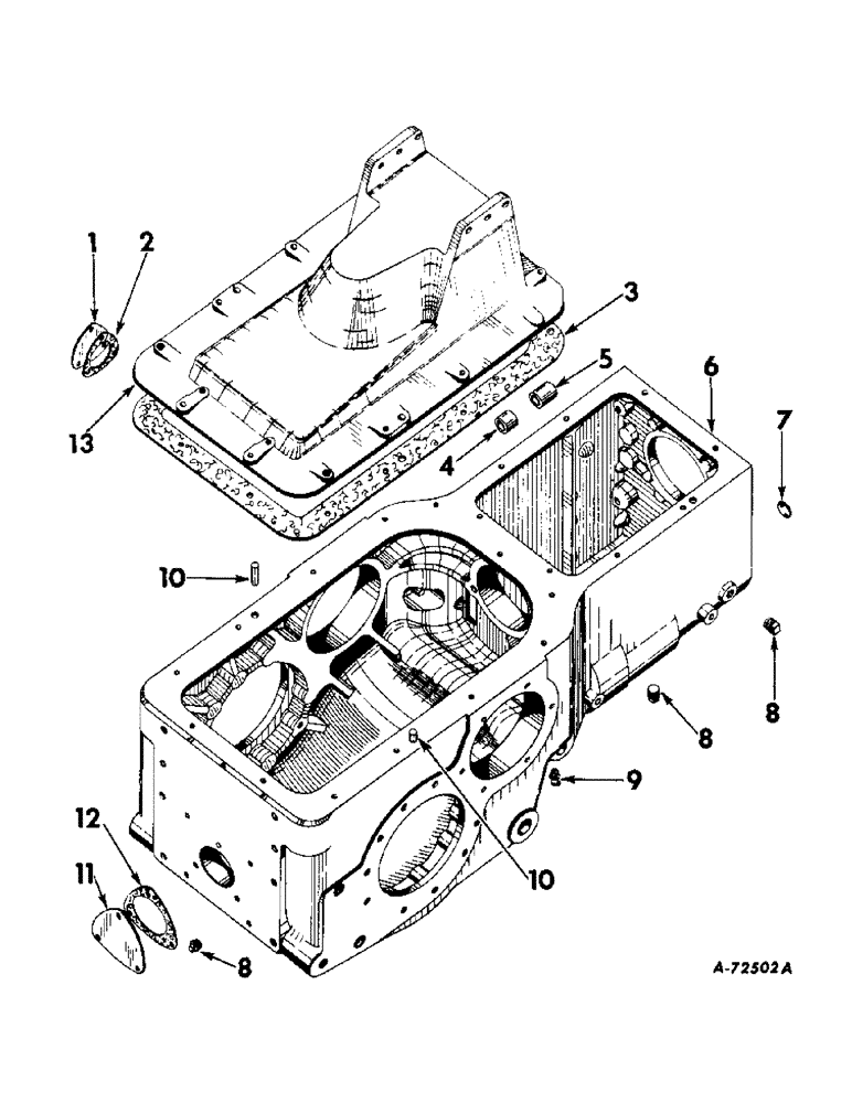 Схема запчастей Case IH B414 - (082) - REAR FRAME AND DRIVING MECHANISMS, TRANSMISSION CASE Rear Frame & Driving Mechanisms