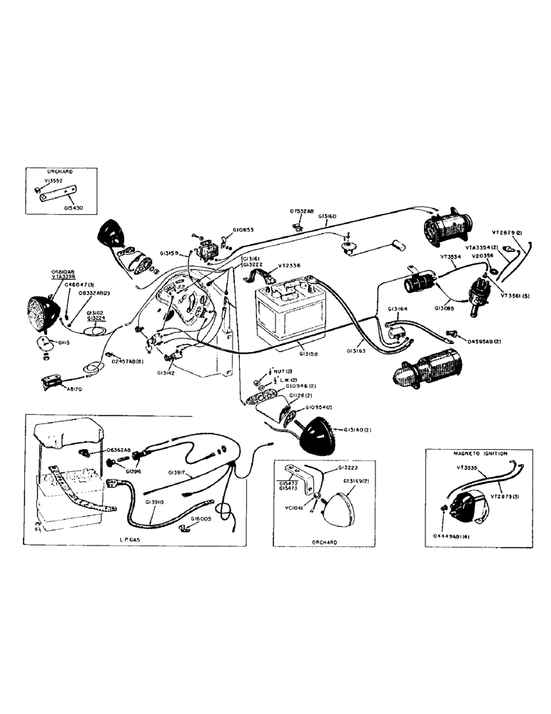 Схема запчастей Case IH 300-SERIES - (068) - ELECTRIC LIGHTS AND CABLES - 6 VOLT, ELETRIC LIGHTING, CABLES AND ACCESSORIES (04) - ELECTRICAL SYSTEMS