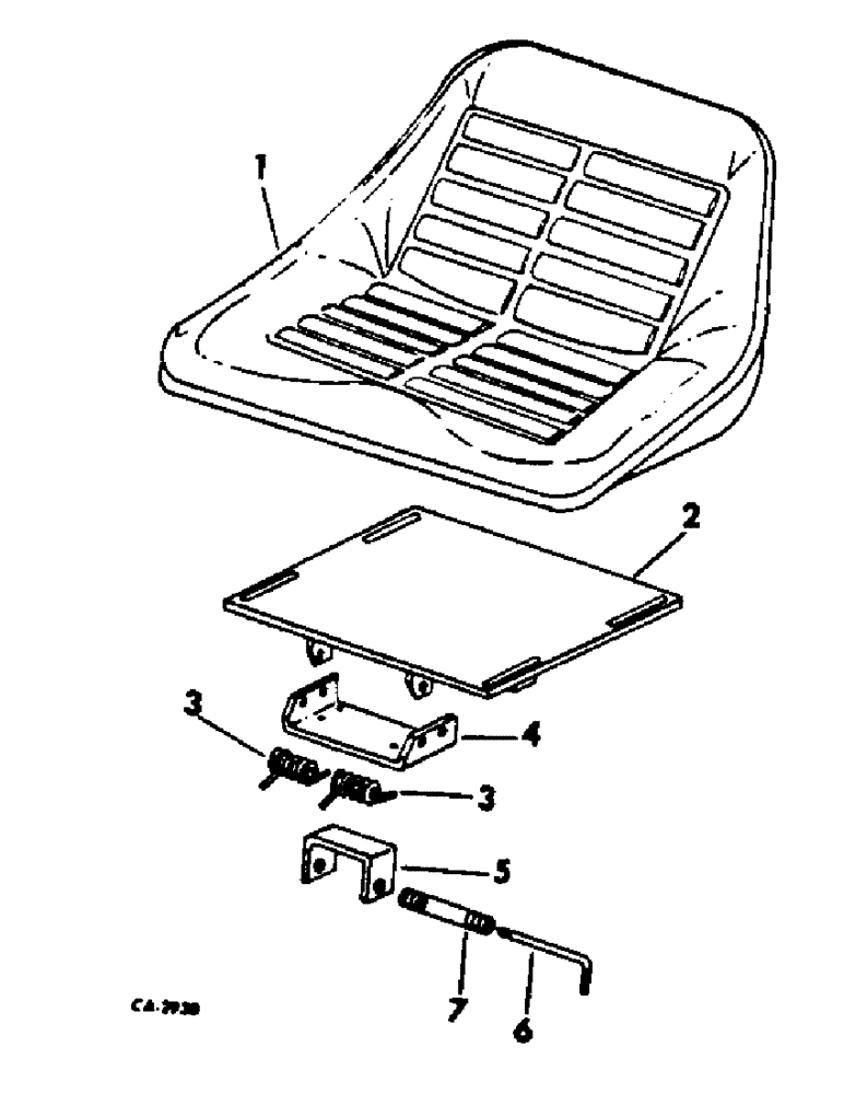 Схема запчастей Case IH 454 - (13-08) - SUPERSTRUCTURE, BACKHOE SEAT AND SEAT SUPPORT (05) - SUPERSTRUCTURE