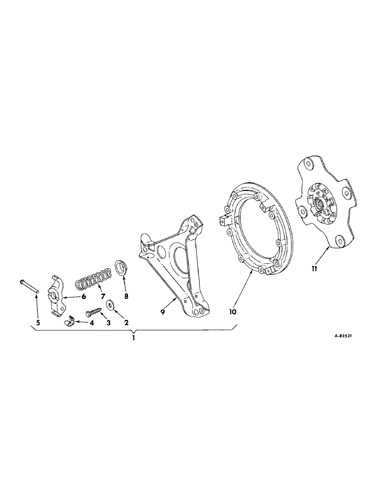 Схема запчастей Case IH 2424 - (080) - CLUTCH, SINGLE CLUTCH (03.1) - CLUTCH