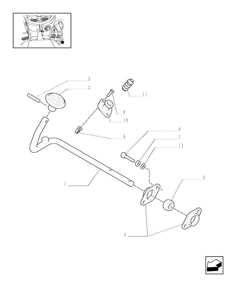 Схема запчастей Case IH JX1075C - (1.92.10[01]) - THROTTLE CONTROL LINKAGE - C5481 (10) - OPERATORS PLATFORM/CAB