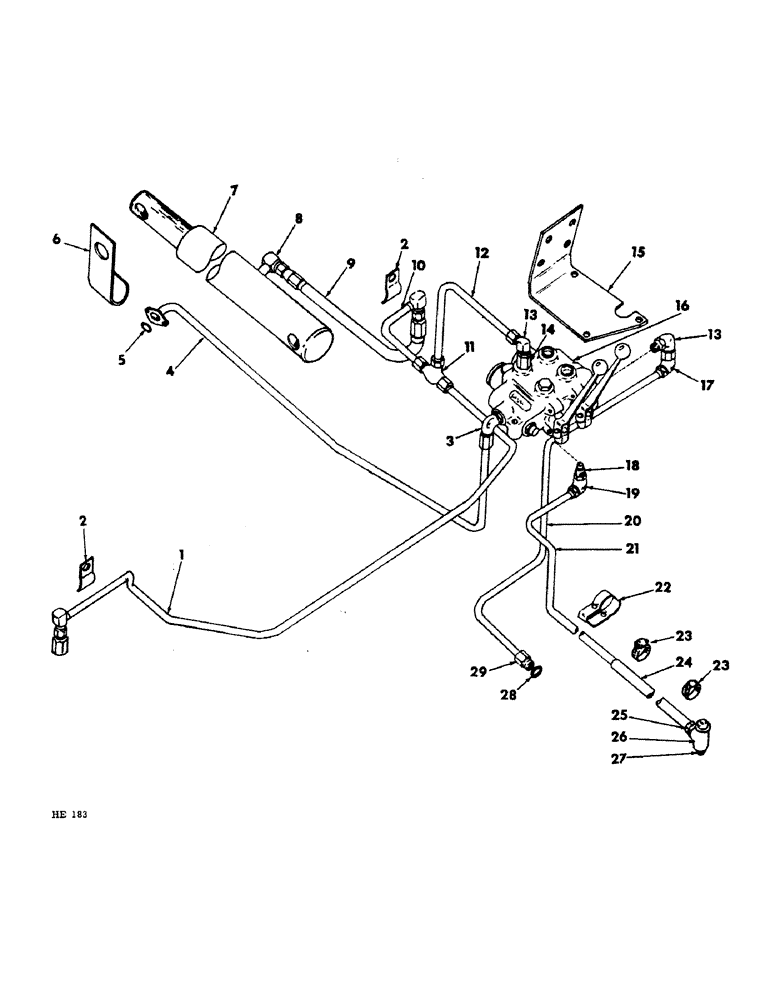 Схема запчастей Case IH 1501 - (A-18) - HYDR SYSTEM, TRACTOR TO VALVE AND BOOM HYDR, MODEL B414 1967 TO 1972 