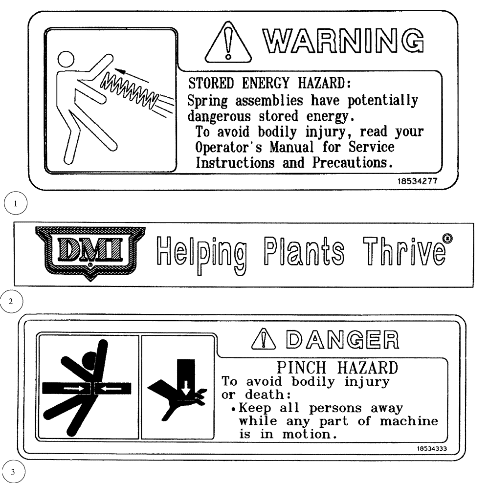 Схема запчастей Case IH 9300 - (90.108.03.02) - SAFETY SIGNS (09) - CHASSIS/ATTACHMENTS