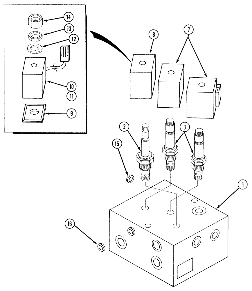 Схема запчастей Case IH 1200 - (A.10.A[60]) - VALVE ASSEMBLY 302403A3 MOUNTED STACKER (BSN CBJ025391) A - Distribution Systems