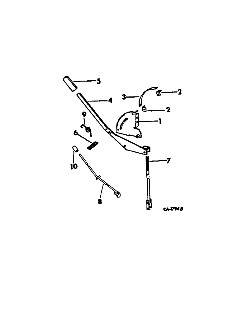 Схема запчастей Case IH 715 - (21-21[1]) - THRESHING CYLINDER AND CONCAVE, CONCAVE CONTROL (14) - THRESHING