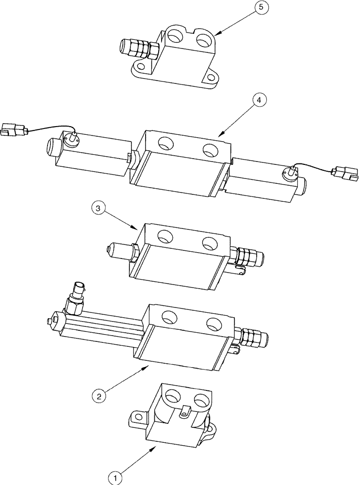 Схема запчастей Case IH L505 - (08-47) - CONTROL VALVE EXTERNAL VALVE 3 FUNCTION MX80C - MX100C WITH SELF LEVELING (08) - HYDRAULICS