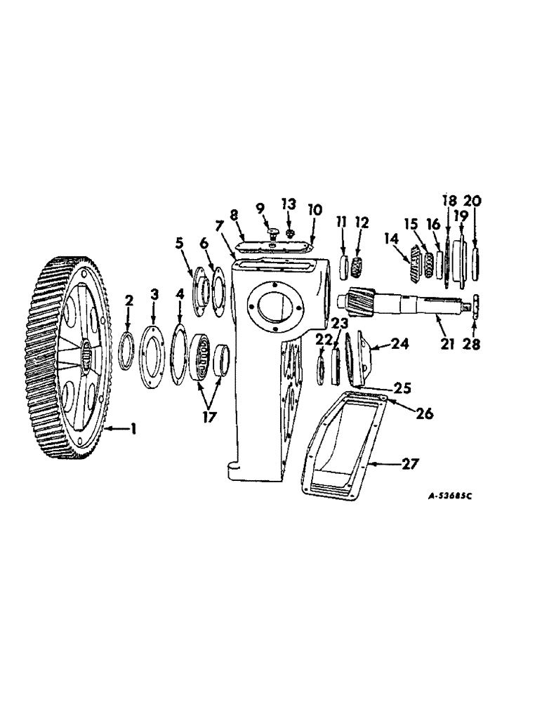 Схема запчастей Case IH 57 - (A-17) - MAIN DRIVE 