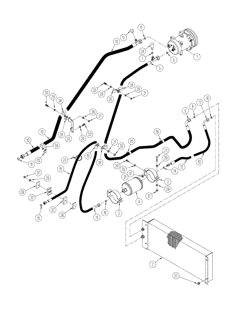 Схема запчастей Case IH STX325 - (09-41) - AIR CONDITIONING SYSTEM (09) - CHASSIS/ATTACHMENTS