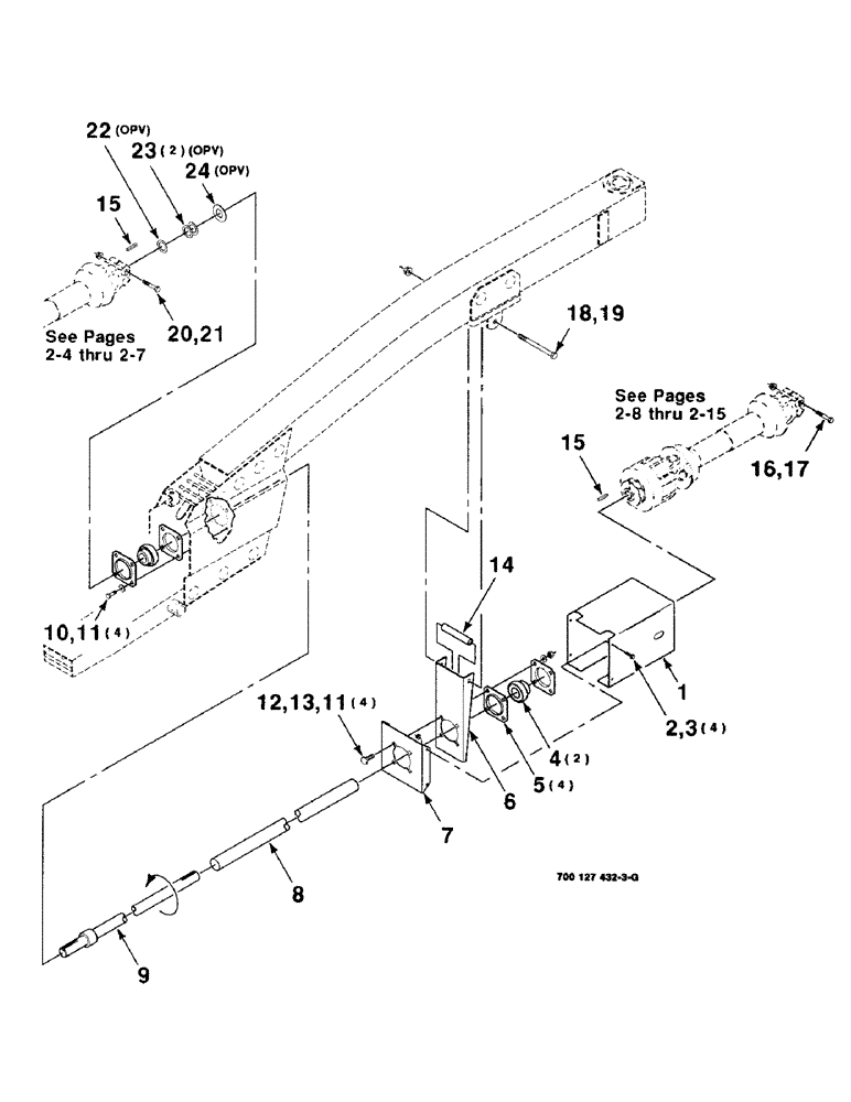 Схема запчастей Case IH 8309 - (2-02) - MAIN DRIVE ASSEMBLY (31) - IMPLEMENT POWER TAKE OFF