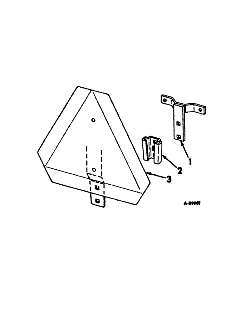 Схема запчастей Case IH 30 - (C-13C) - SLOW MOVING VEHICLE REFLECTOR MOUNTING BRACKET AND EMBLEM 