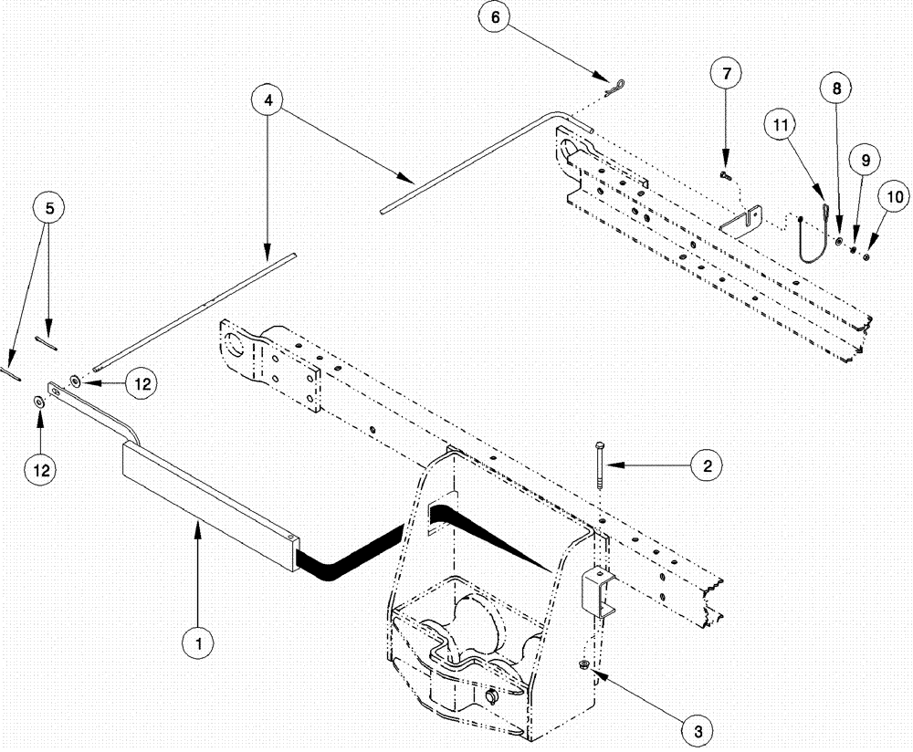 Схема запчастей Case IH 620 - (09D-23) - REAR BASKET LOCK (16) - BASKET