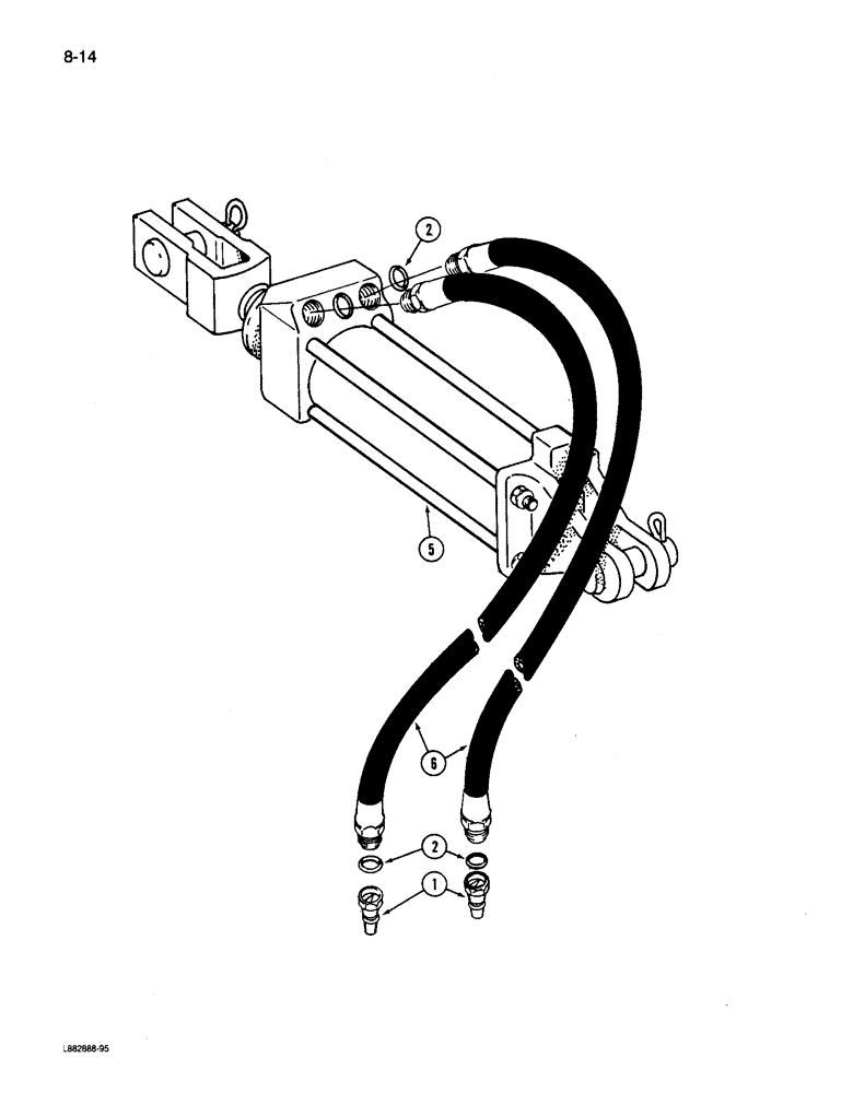 Схема запчастей Case IH 6200 - (8-14) - HYDRAULIC LIFT SYSTEM SINGLE DRILL (08) - HYDRAULICS