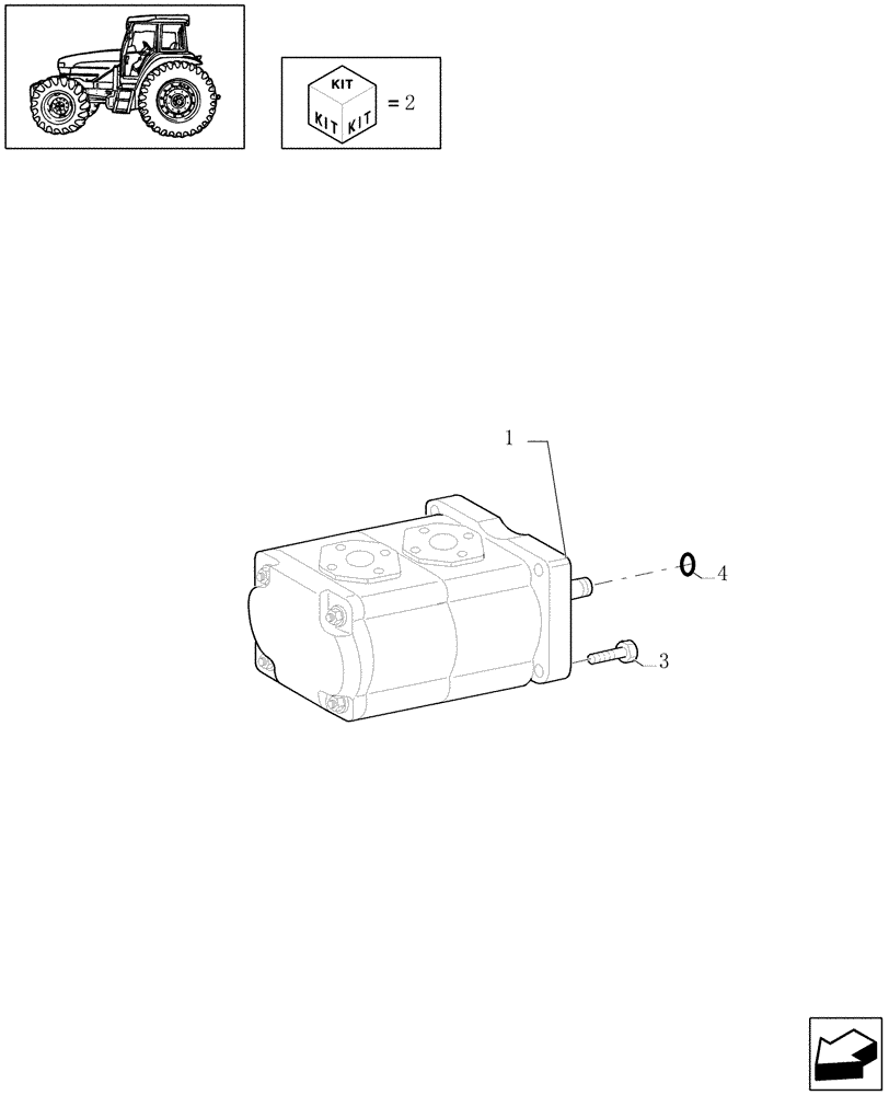 Схема запчастей Case IH JX1080U - (1.42.0/ B) - HYDRAULIC PUMP - PARTS (04) - FRONT AXLE & STEERING