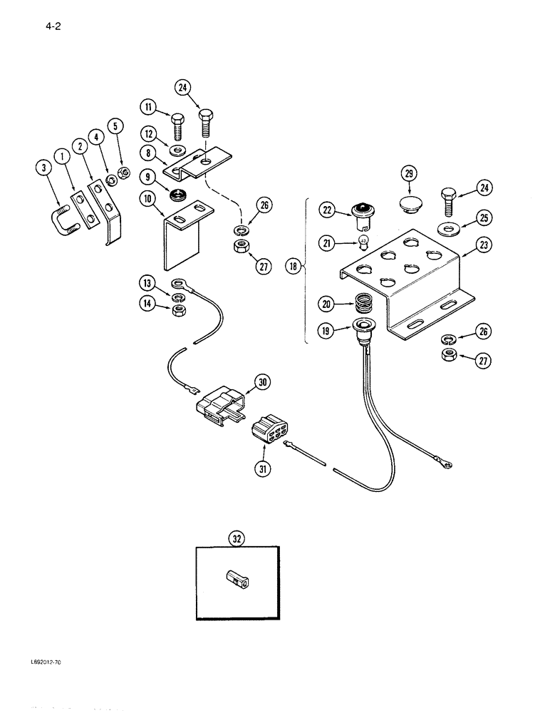 Схема запчастей Case IH 6300 - (4-02) - FEEDSHAFT ROTATION INDICATOR (04) - ELECTRICAL SYSTEMS