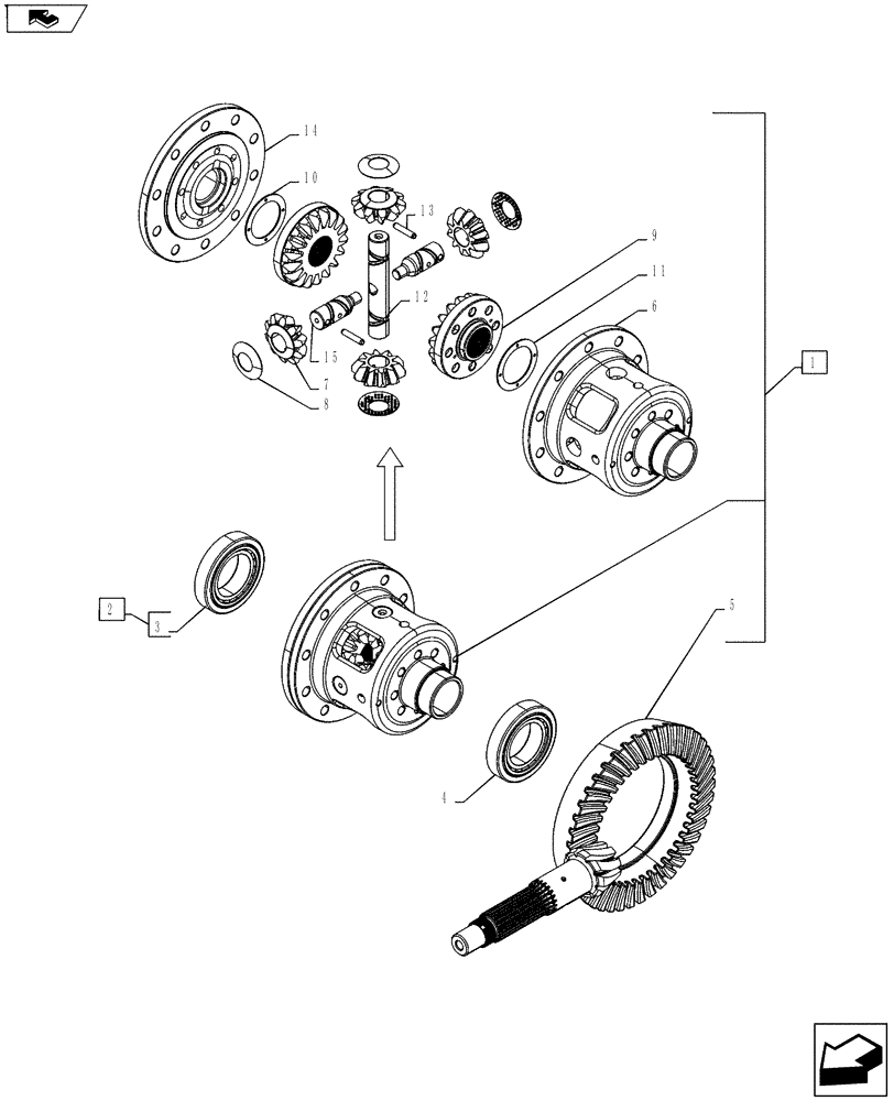 Схема запчастей Case IH FARMALL 65A - (27.106.02) - DIFFERENTIAL (27) - REAR AXLE SYSTEM