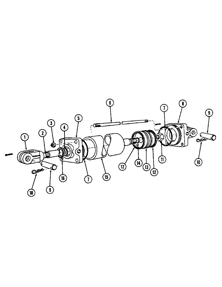 Схема запчастей Case IH WWC37-SERIES - (15A) - T53250 CYLINDER, 4 INCHES X 16 INCHES 