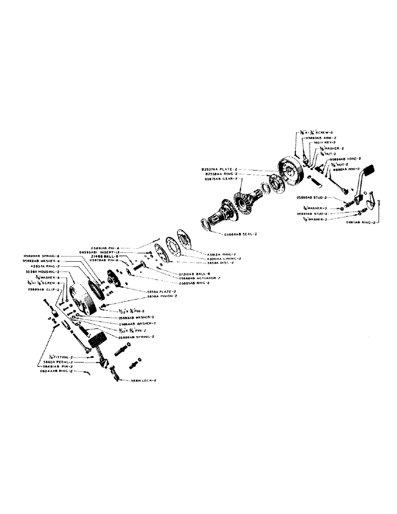 Схема запчастей Case IH SC-SERIES - (072) - INDEPENDENT BRAKE, FOR S AND SC TRACTORS (07) - BRAKES