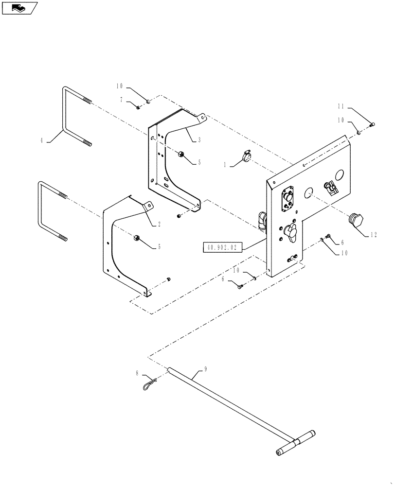 Схема запчастей Case IH 4430 - (40.902.01) - OPERATOR FILL CONTROL STATION (40 ) - PLUMBING