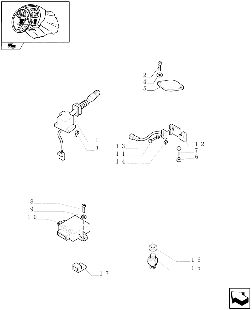 Схема запчастей Case IH FARMALL 95C - (1.92.74[02]) - ELECTRIC CONTROLS (10) - OPERATORS PLATFORM/CAB