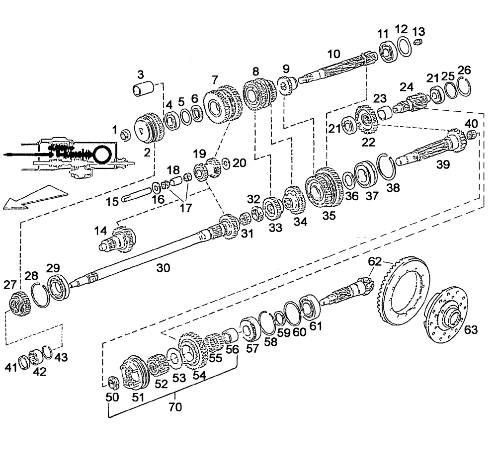 Схема запчастей Case IH C55 - (06-18[01]) - TRANSMISSION WHEEL AND SHAFT (06) - POWER TRAIN