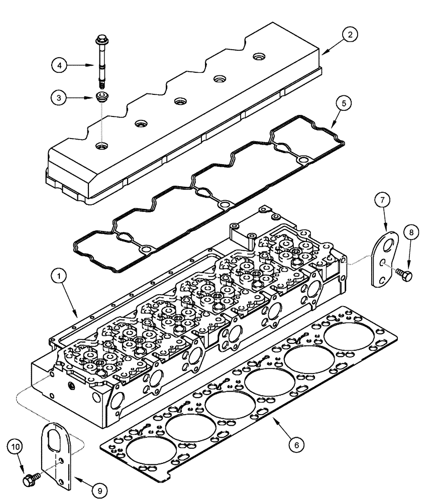 Схема запчастей Case IH FLX4510 - (02-043) - VALVE COVER, FLX4010 & FLX4510 (01) - ENGINE