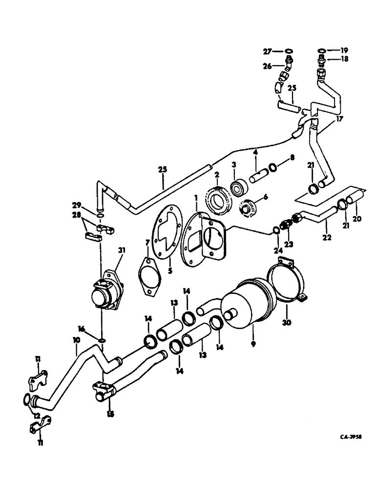 Схема запчастей Case IH 454 - (10-16) - HYDRAULICS, POWER SUPPLY, TRACTORS WITH SIDE MOUNTED PUMP OR WITH BACKHOE (07) - HYDRAULICS