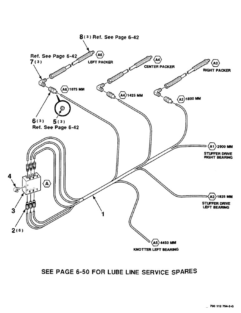 Схема запчастей Case IH 8590 - (06-44) - LUBE HARNESS AND VALVE ASSEMBLY, FRONT, S.N. CFH0139001 THRU CFH0139499 (14) - BALE CHAMBER