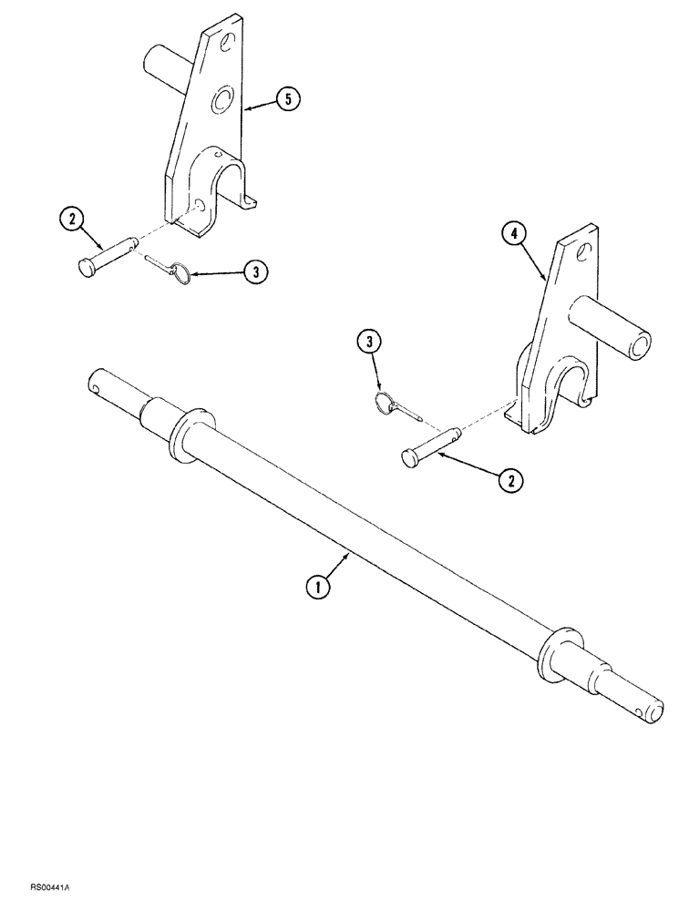 Схема запчастей Case IH 1830 - (09-040) - HITCH ATTACHING BAR No Description