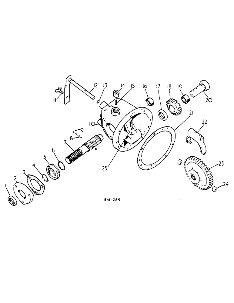 Схема запчастей Case IH 584 - (07-23) - SIDE DRIVE POWER TAKE-OFF ATTACHMENT, FOR TRACTORS WITH SINGLE OR DUAL SPEED IPTO (04) - Drive Train