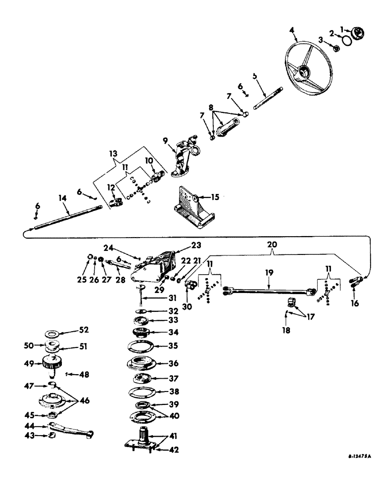 Схема запчастей Case IH 2404 - (070) - STEERING MECHANISM Steering Mechanism