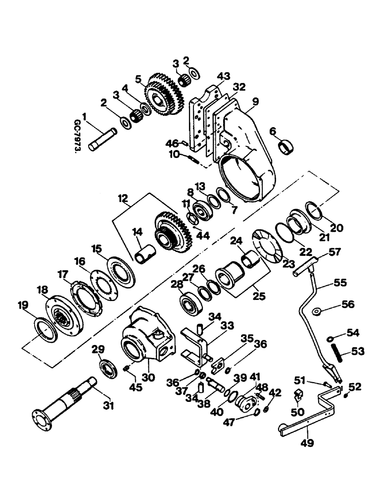 Схема запчастей Case IH 744 - (2A20) - TRANSMISSION, FRONT AXLE DRIVE (XXX-) (04) - Drive Train