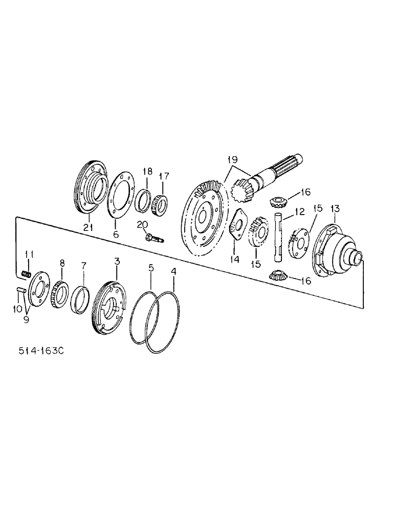 Схема запчастей Case IH 484 - (07-10) - DRIVE TRAIN, DIFFERENTIAL AND CONNECTIONS (04) - Drive Train