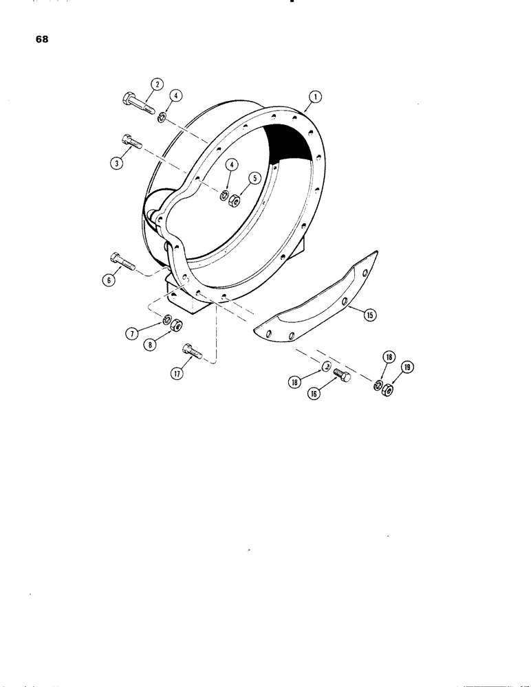 Схема запчастей Case IH 336D - (068) - FLYWHEEL HOUSING, NUMBER THREE, S.A.E., D 