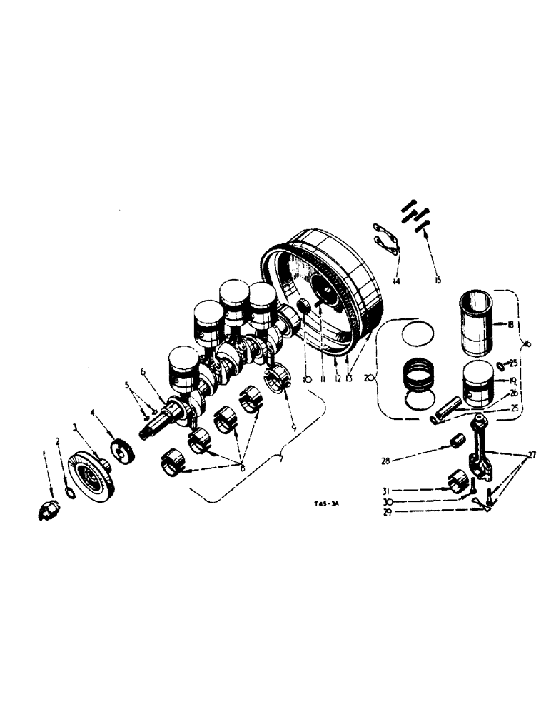 Схема запчастей Case IH B275 - (011) - DIESEL ENGINE, CRANKSHAFT AND CONNECTING RODS AND PISTON UNIT (01) - ENGINE