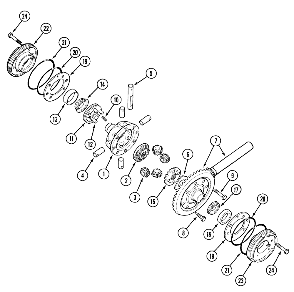 Схема запчастей Case IH CX60 - (06-27) - DIFFERENTIAL (06) - POWER TRAIN