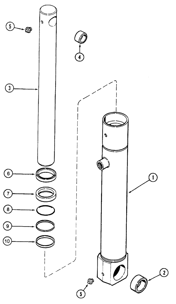 Схема запчастей Case IH 7230 - (8-038) - HITCH CYLINDER ASSEMBLY, 2-1/4 INCH BORE (08) - HYDRAULICS