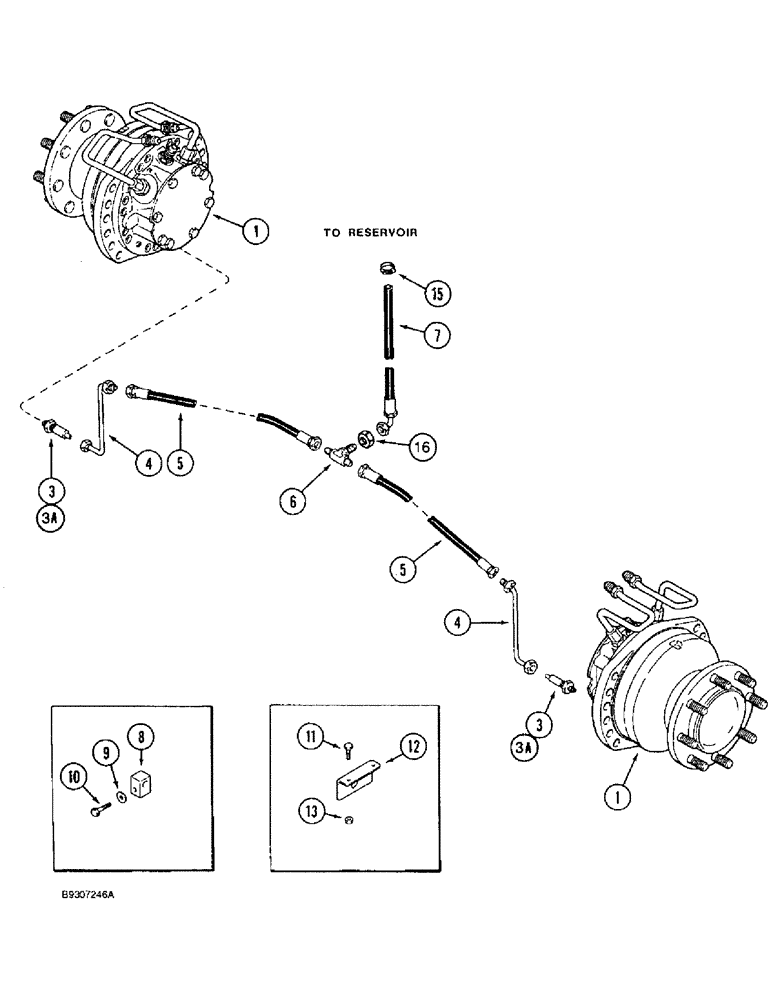 Схема запчастей Case IH 1644 - (5-25A) - WHEEL MOTOR FLUSH SYSTEM, POWER GUIDE AXLE (04) - STEERING