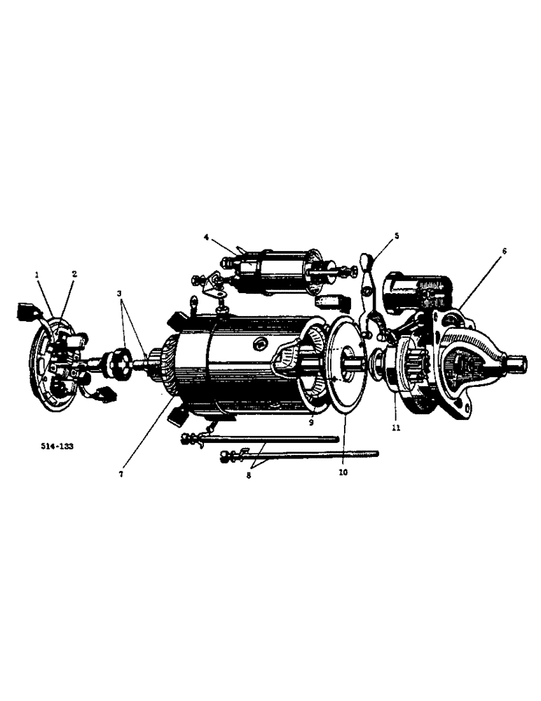 Схема запчастей Case IH 2500 - (08-46) - STARTER MOTOR LUCAS (06) - ELECTRICAL