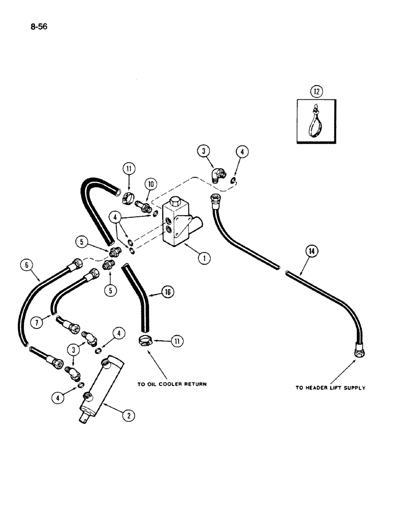 Схема запчастей Case IH 1620 - (8-056) - SEPARATOR CLUTCH CIRCUIT, CONTROL CONCEPTS (07) - HYDRAULICS