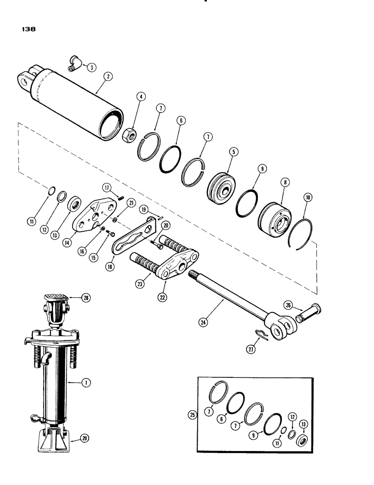 Схема запчастей Case IH 930-SERIES - (138) - 3-1/4 INCH X 8 INCH REMOTE HYDRAULIC CYLINDER, WITH MECHANICAL LIMIT STOP (08) - HYDRAULICS