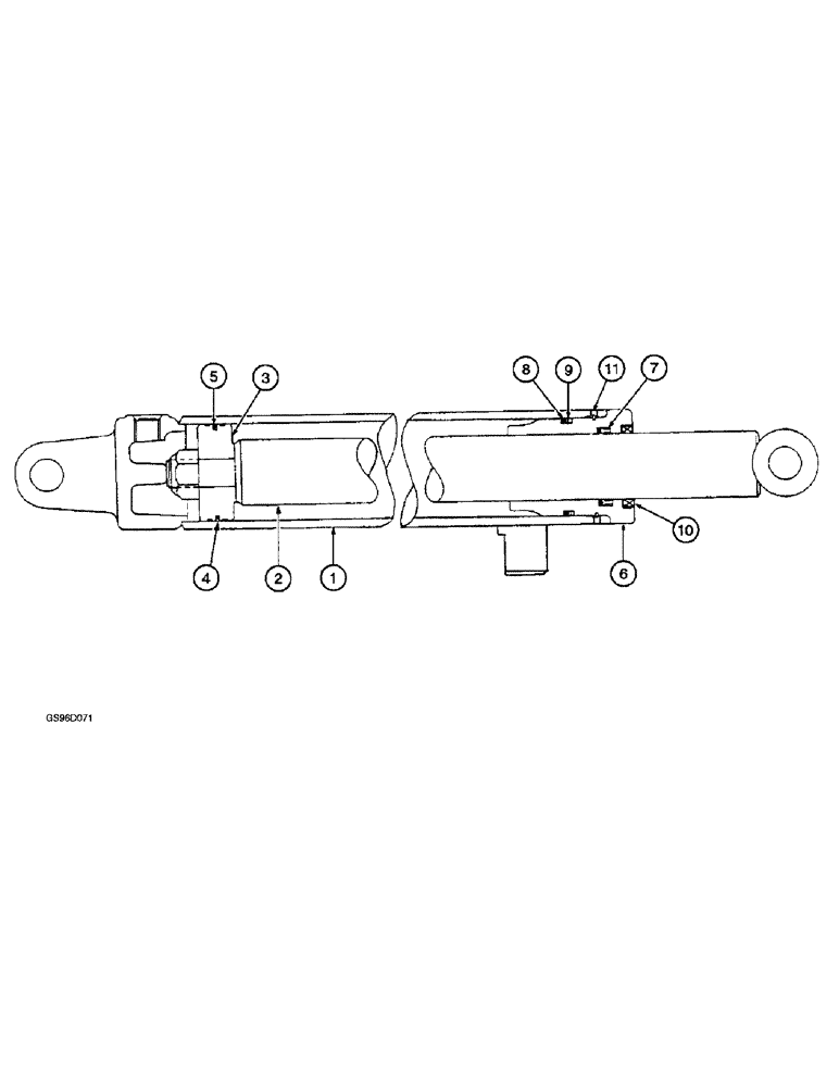 Схема запчастей Case IH 1400 - (8-05A) - HYDRAULIC CYLINDER, BASKET LIFT (07) - HYDRAULICS