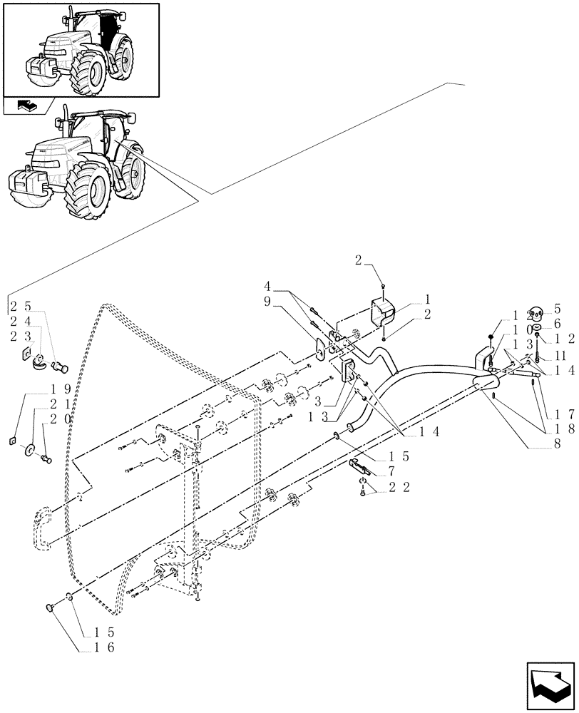 Схема запчастей Case IH PUMA 140 - (1.92.2[03]) - LH DOOR (10) - OPERATORS PLATFORM/CAB