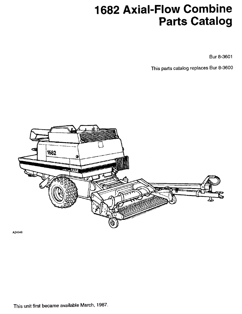 Схема запчастей Case IH 1682 - (1-01) - 1682 AXIAL-FLOW COMBINE (00) - PICTORIAL INDEX