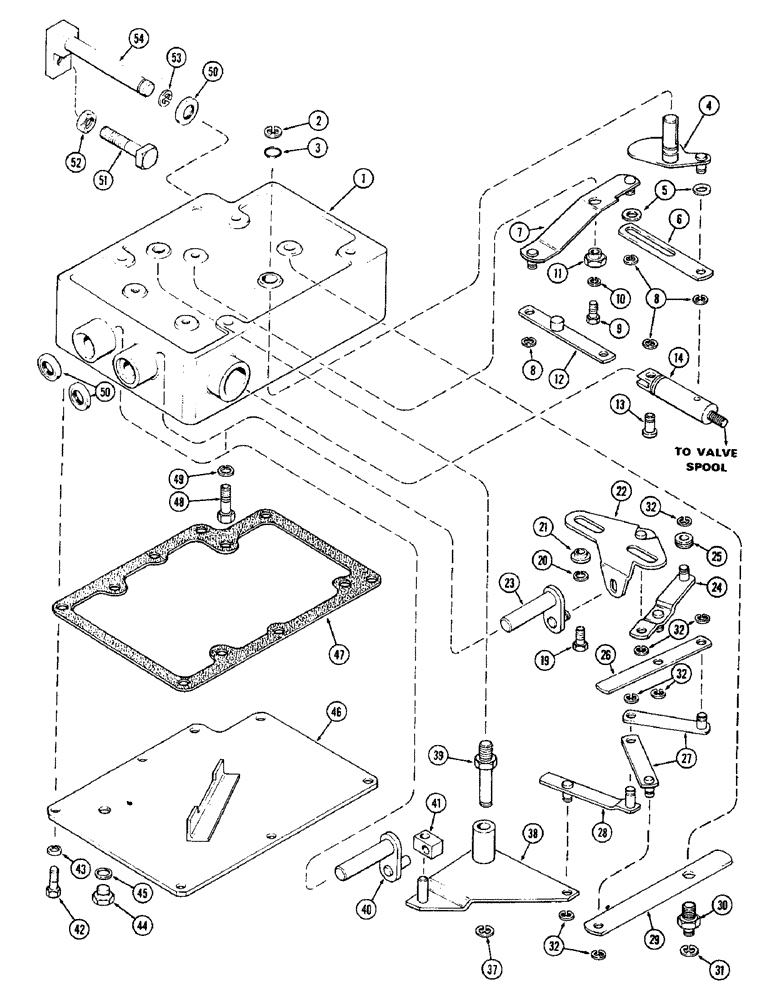 Схема запчастей Case IH 1370 - (213A) - D.O.M. SYSTEM, DRAFT CONTROL SENSING LINKAGE (09) - CHASSIS/ATTACHMENTS