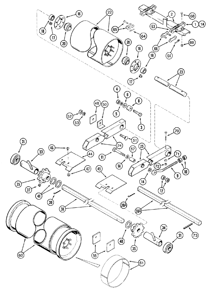 Схема запчастей Case IH 2344 - (09A-22) - FEEDER - CONVEYOR (13) - FEEDER