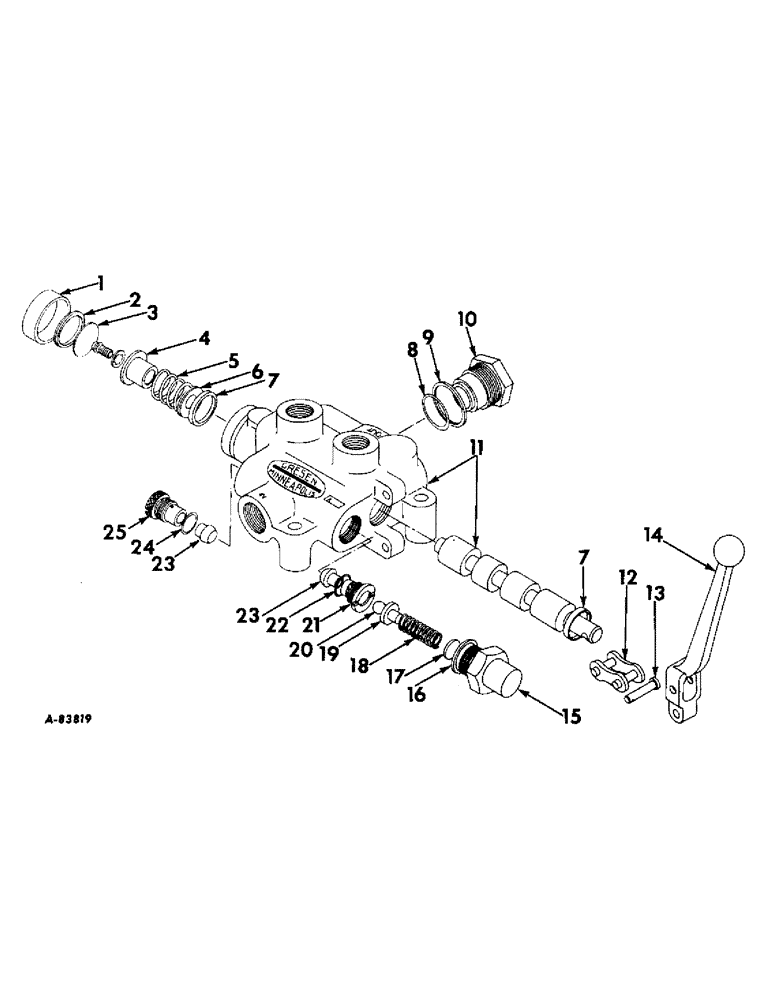 Схема запчастей Case IH B414 - (134) - HYDRAULIC SYSTEM, HYDRAULIC CONTROL VALVE (07) - HYDRAULIC SYSTEM