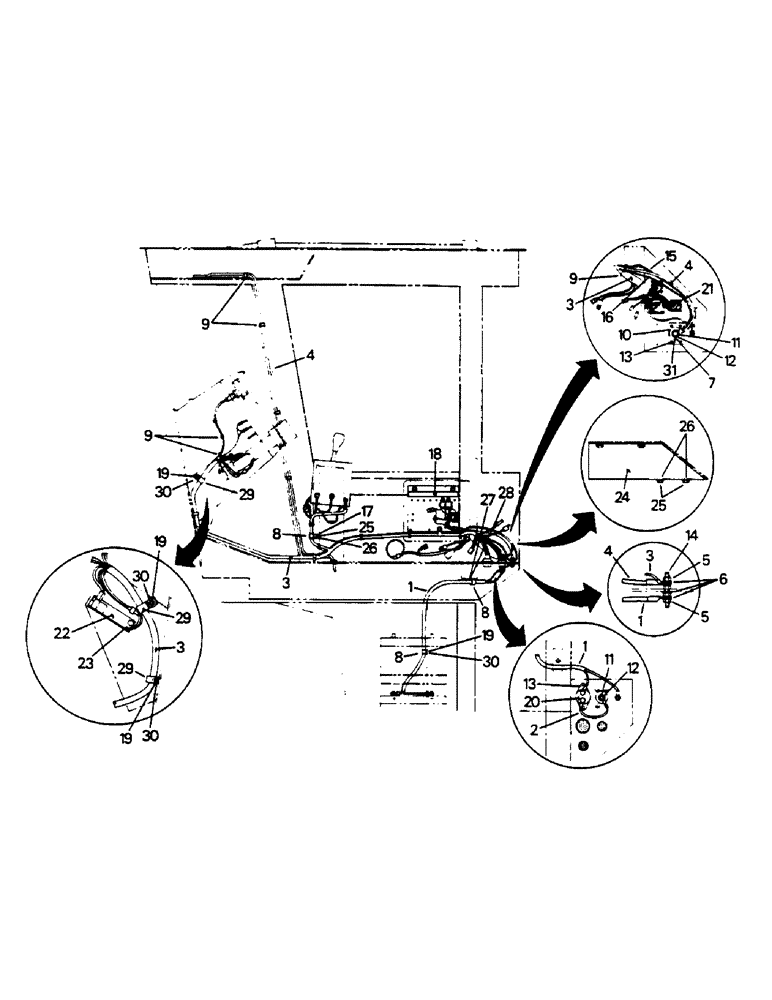 Схема запчастей Case IH 9130 - (02-05) - DELUXE CAB WIRING, WITHOUT ROPS POST GAUGES (06) - ELECTRICAL