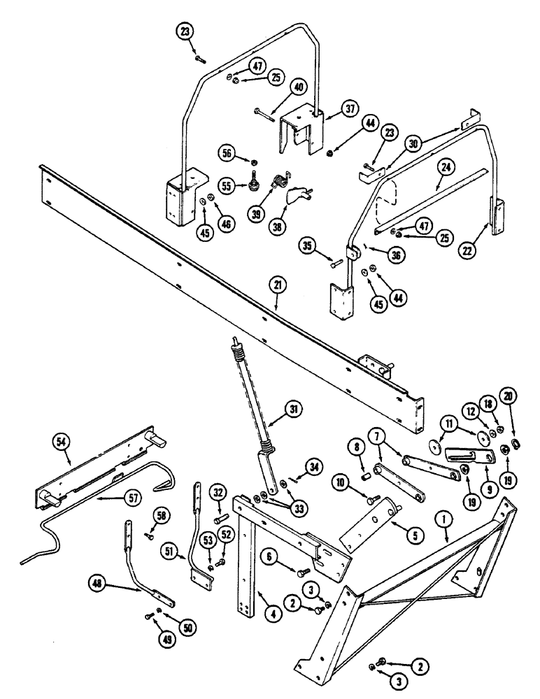 Схема запчастей Case IH 2390 - (9-326) - HOOD SUPPORTS, HINGE AND LATCH (09) - CHASSIS/ATTACHMENTS