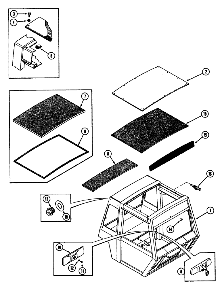 Схема запчастей Case IH 4890 - (9-408) - CAB, FRAME AND ROOF (09) - CHASSIS/ATTACHMENTS