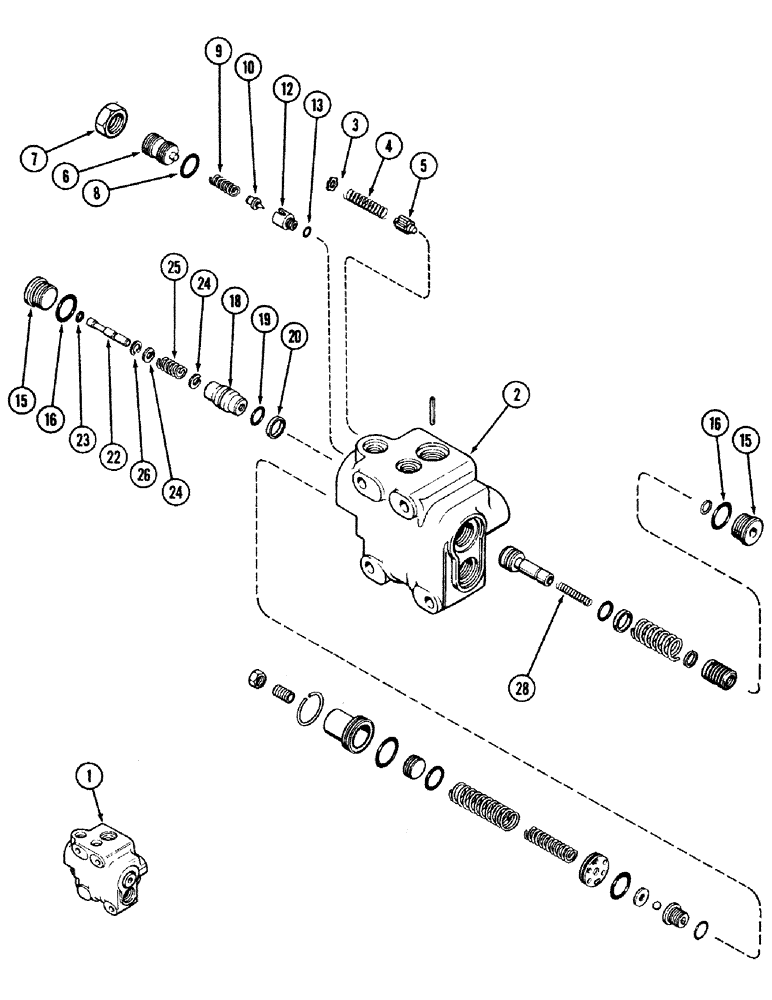 Схема запчастей Case IH 2594 - (7-08) - BRAKE VALVE (07) - BRAKES